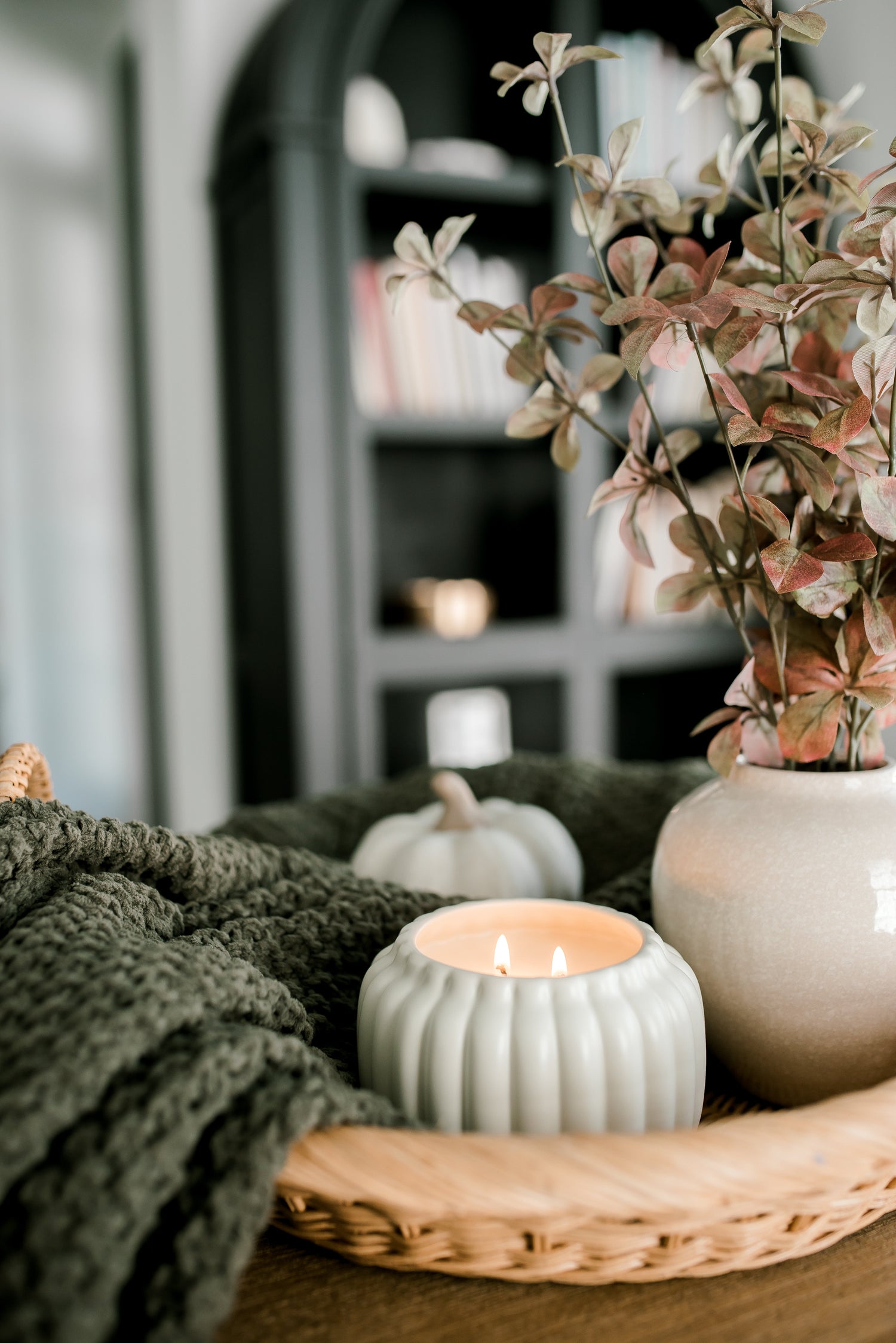 Limited Edition Autumn Ivory Ceramic Pumpkin Jar